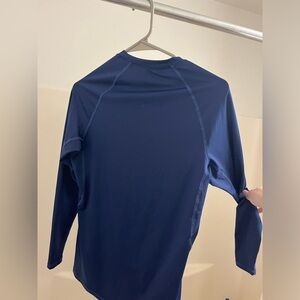 Lark blue long sleeve athletic compression shirt